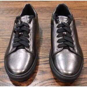 Scarosso Women's Black Sneakers Tennis Shoes Made in Italy Size 37 US 6.5 EUC